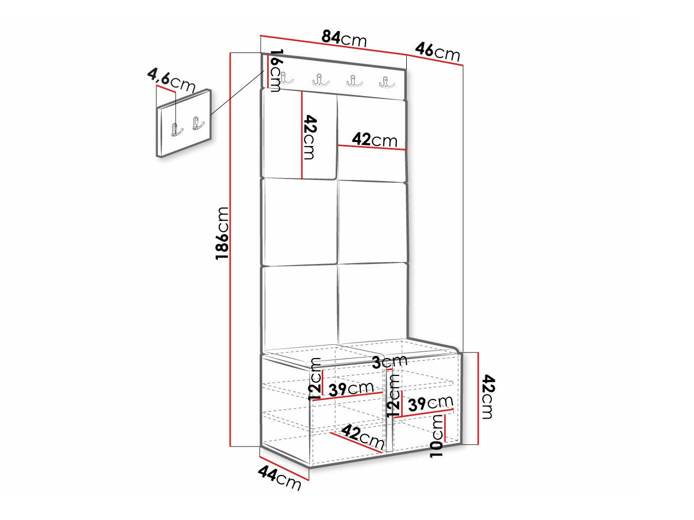 Entrésæt Hartford 383 (Hvid)