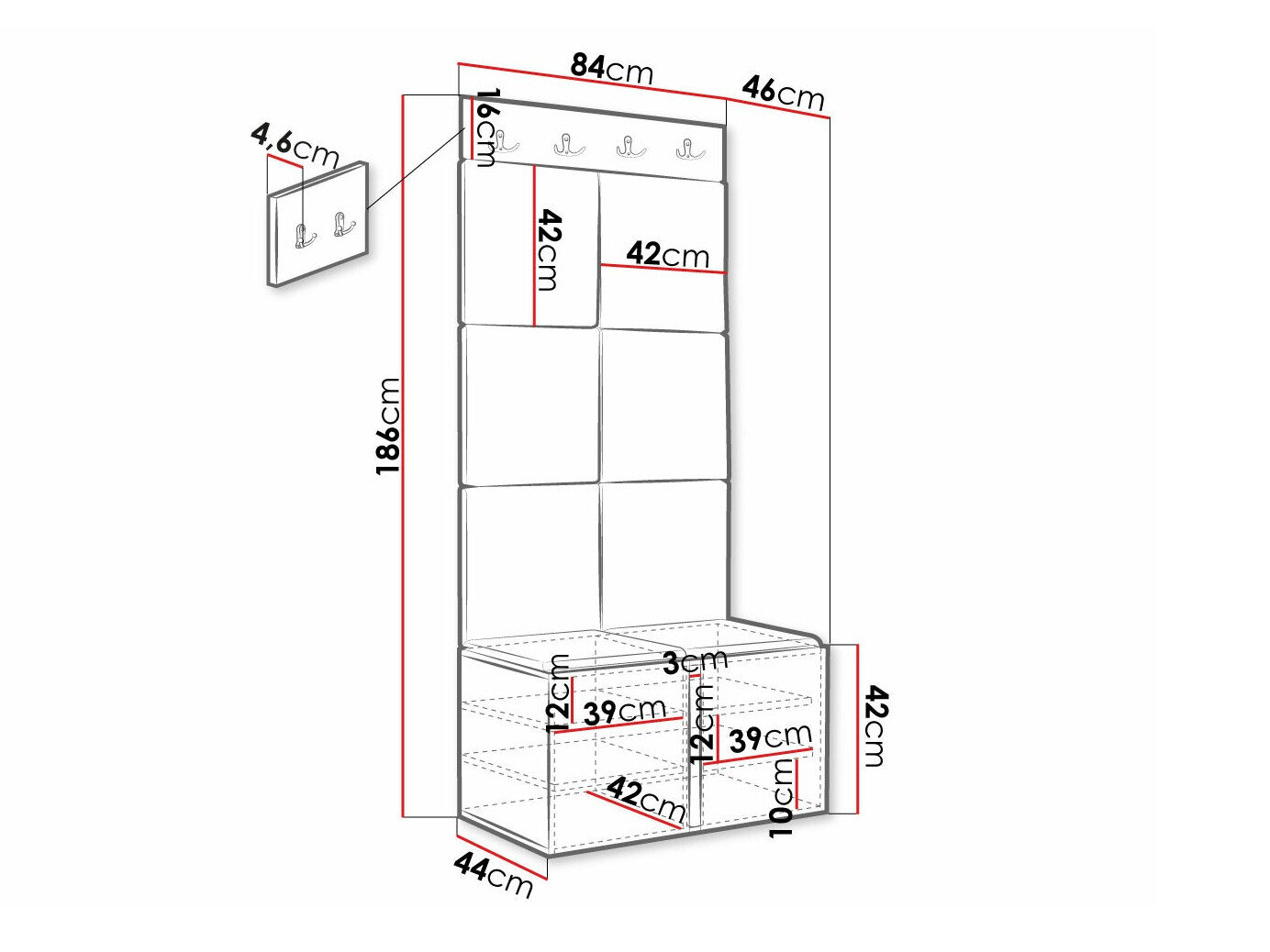Entrésæt Hartford 383 (Sort)