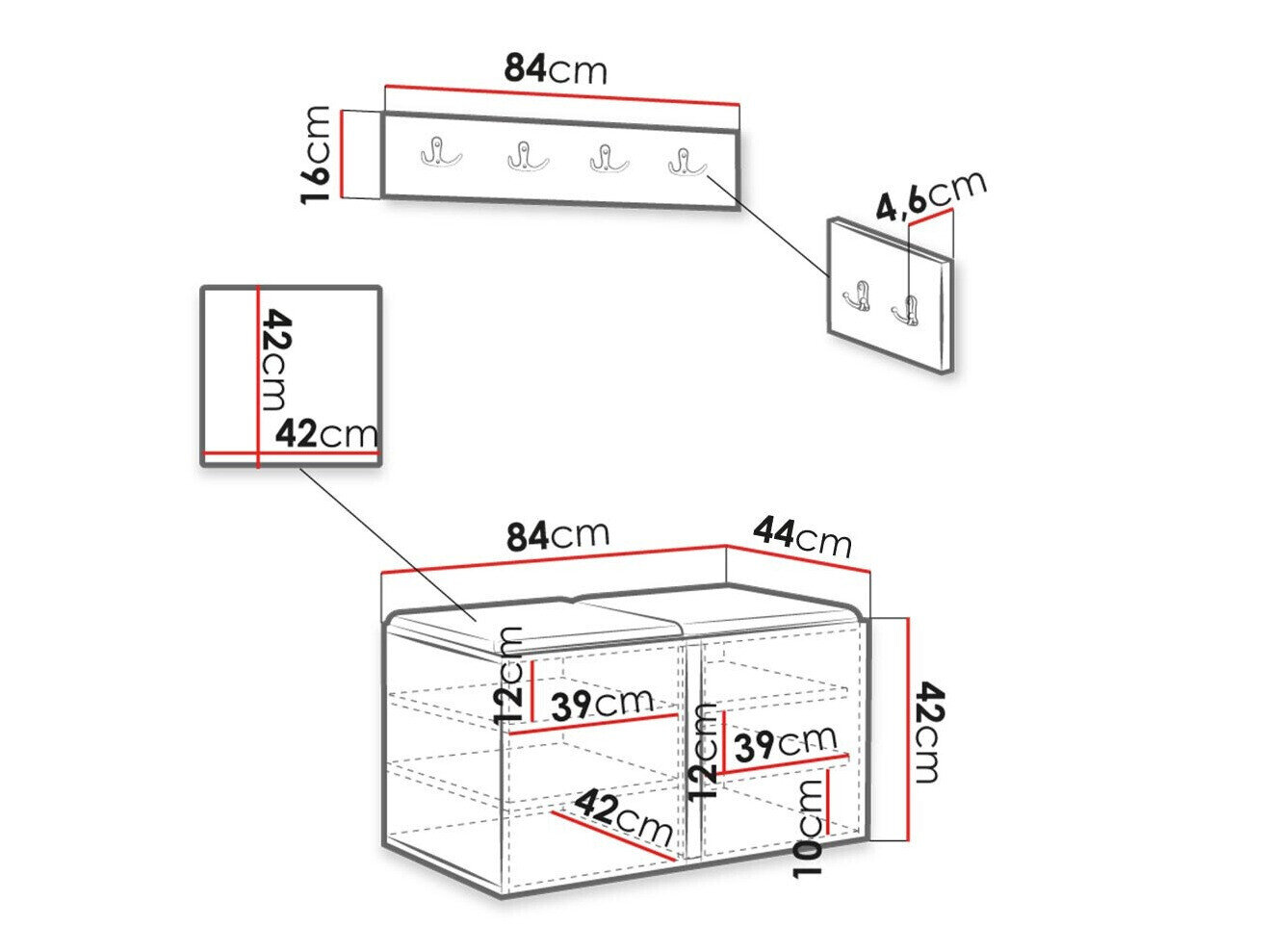 Entrésæt Hartford 384 (Hvid)