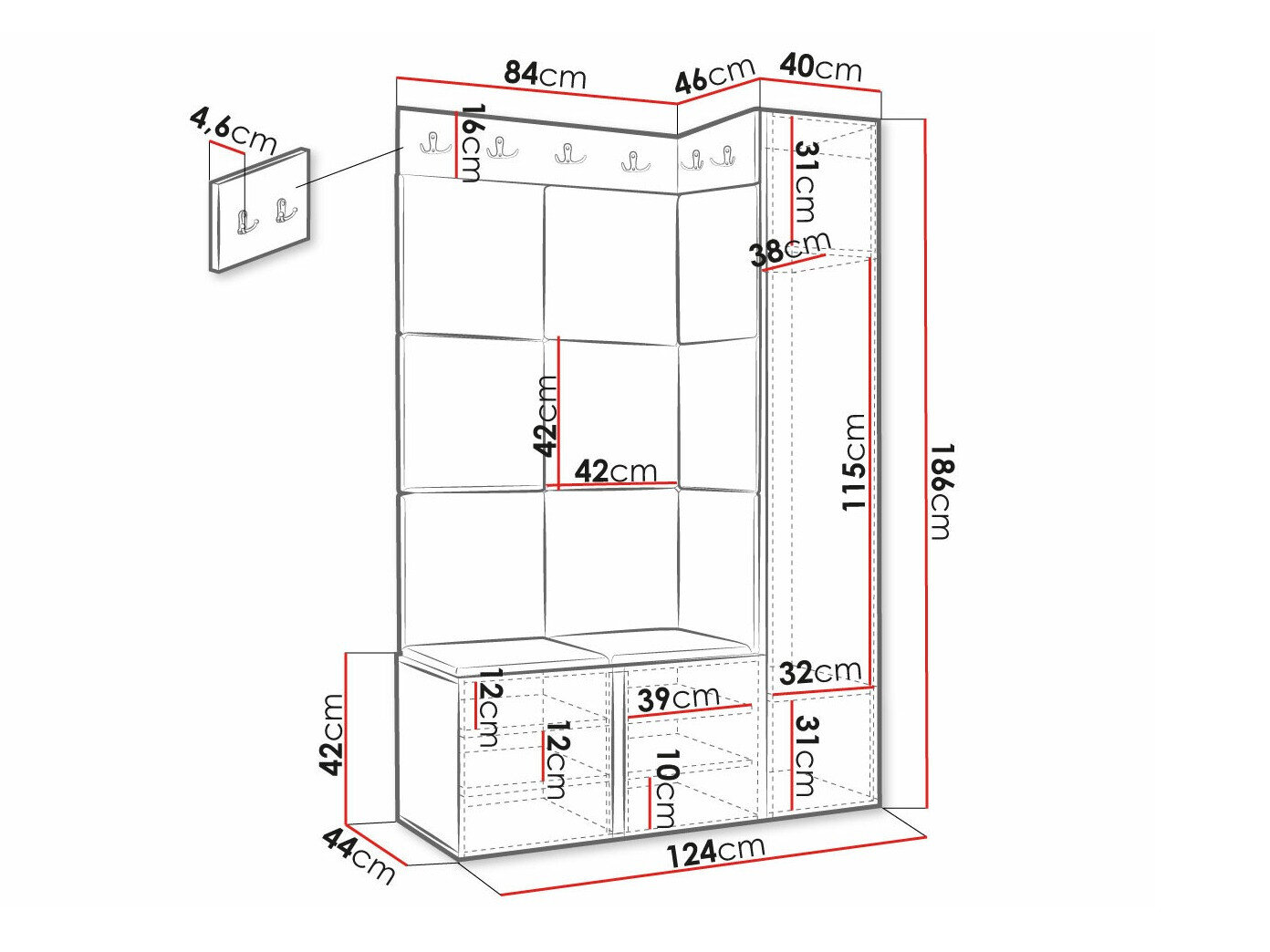 Entrésæt Hartford 385 (Sort)