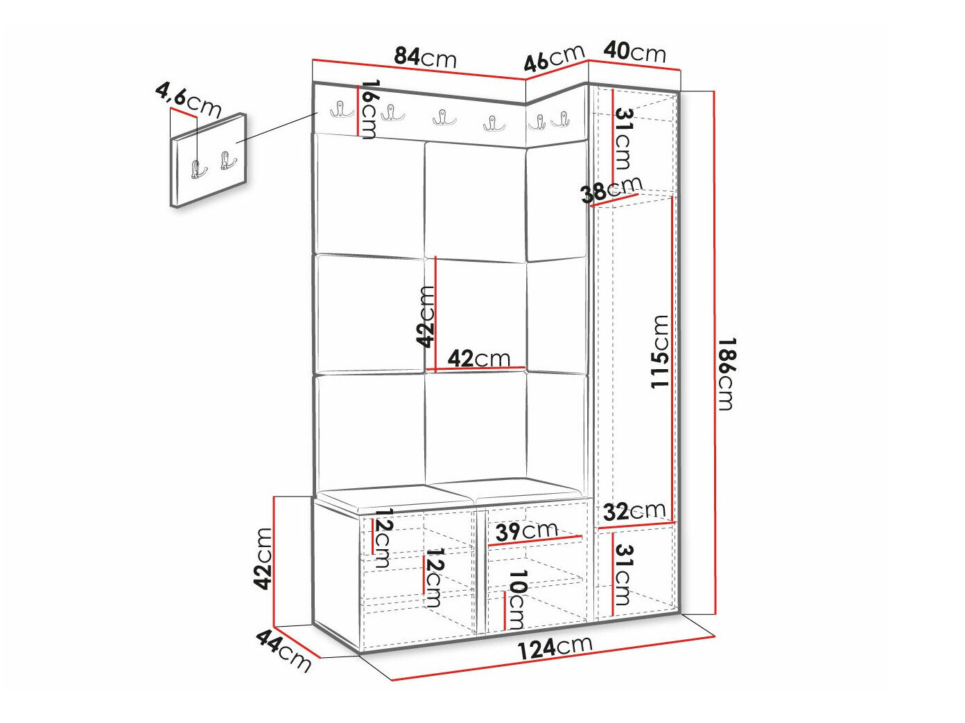 Entrésæt Hartford 385 (Sort)