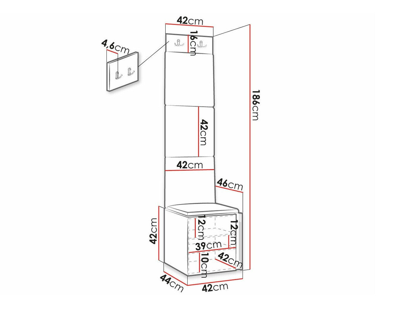 Entrésæt Hartford 386 (Hvid)