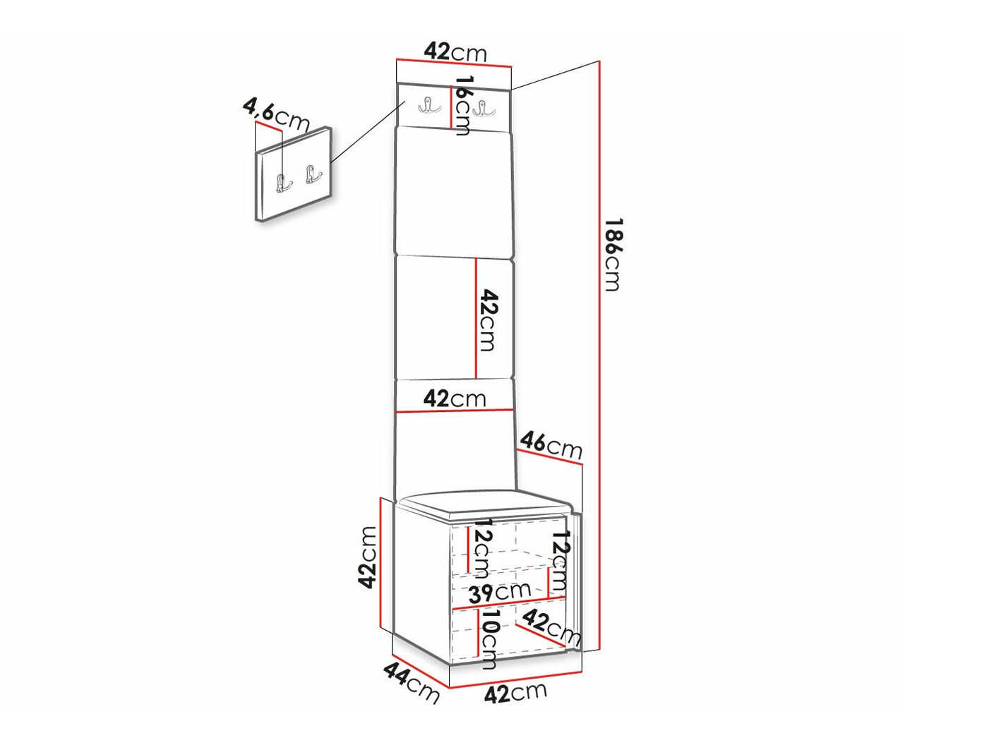 Entrésæt Hartford 386 (Hvid)