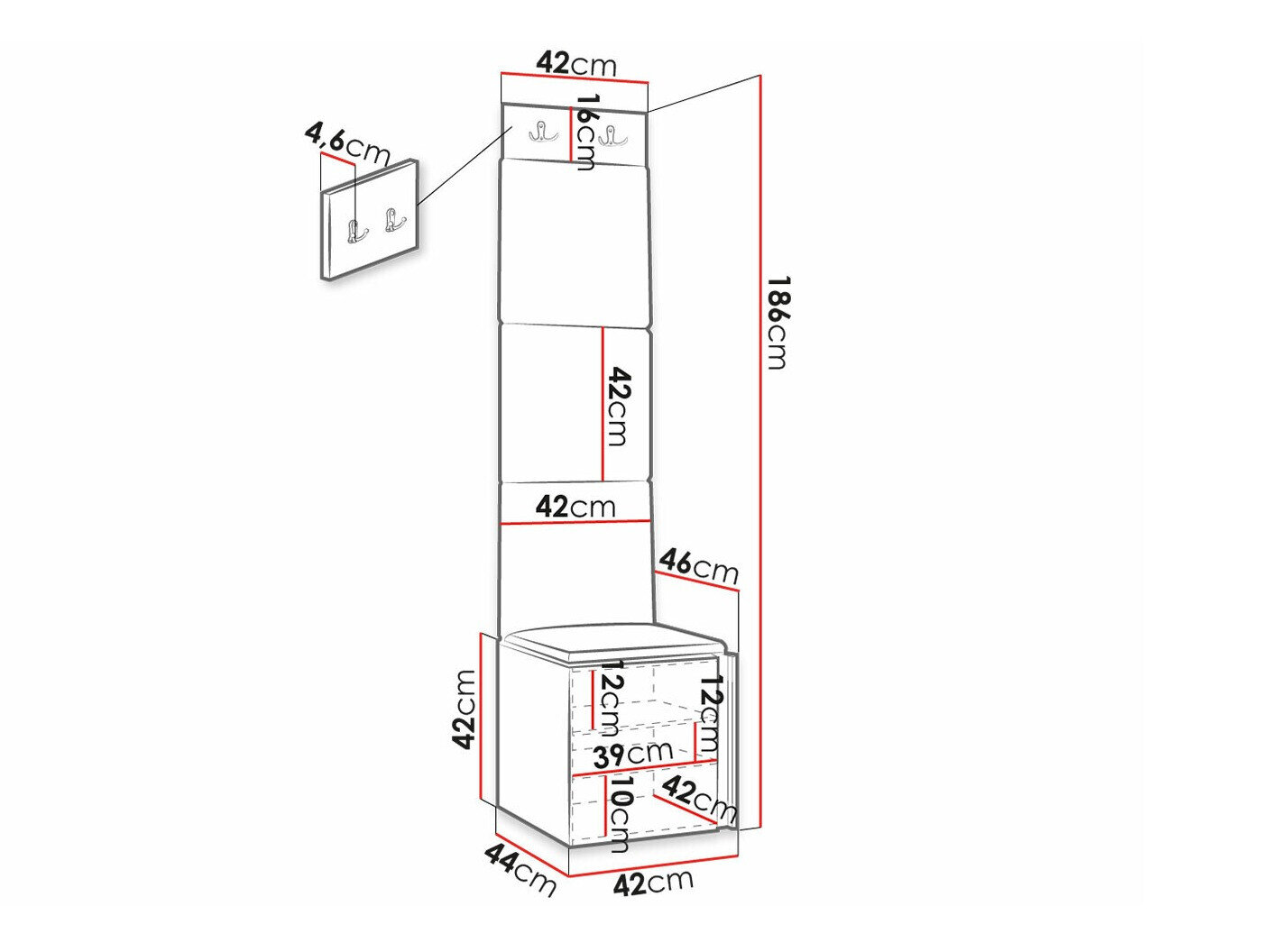 Entrésæt Hartford 386 (Sort)