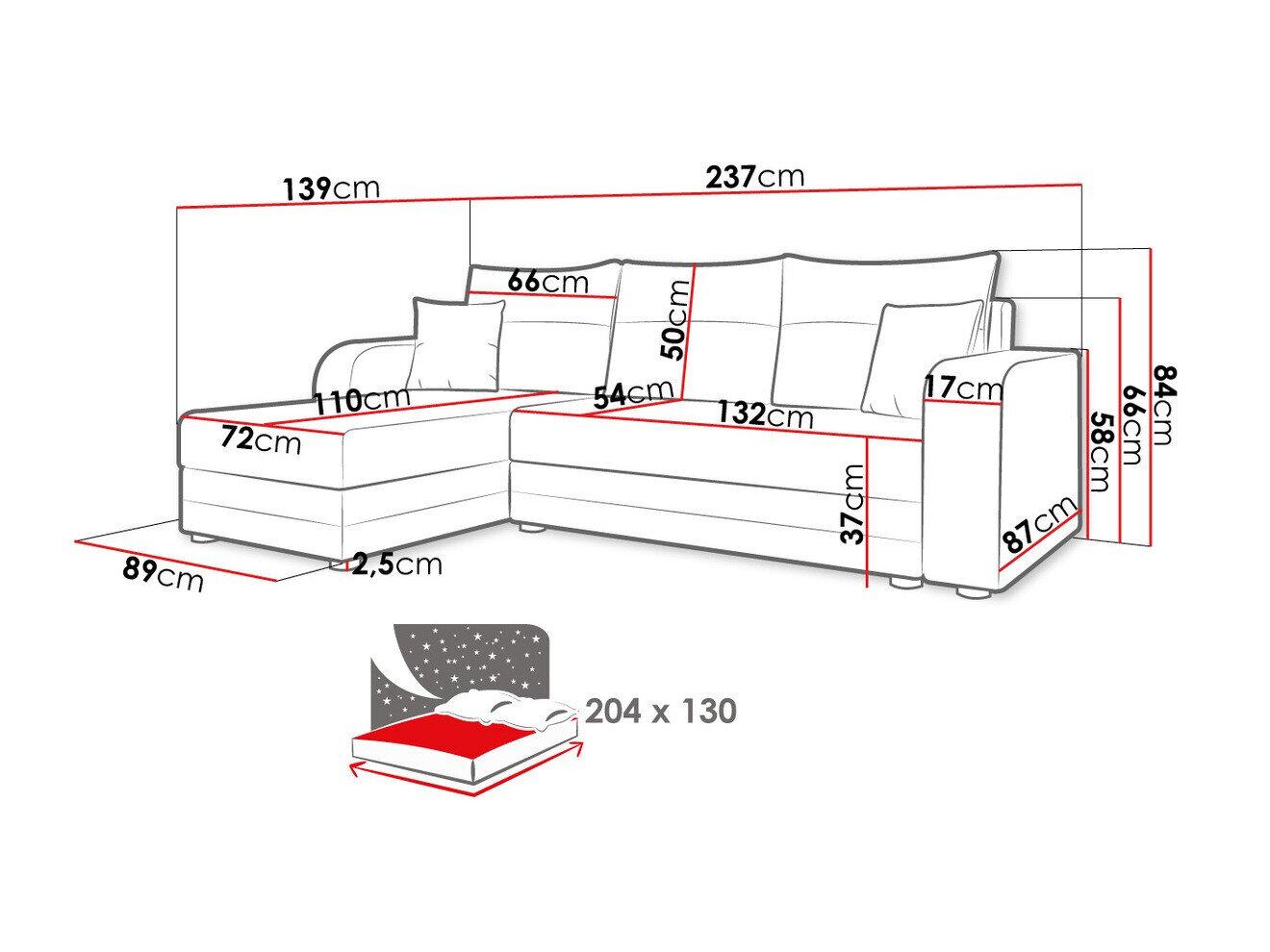 Hjørnesofa Memphis 112 (Manila 02)