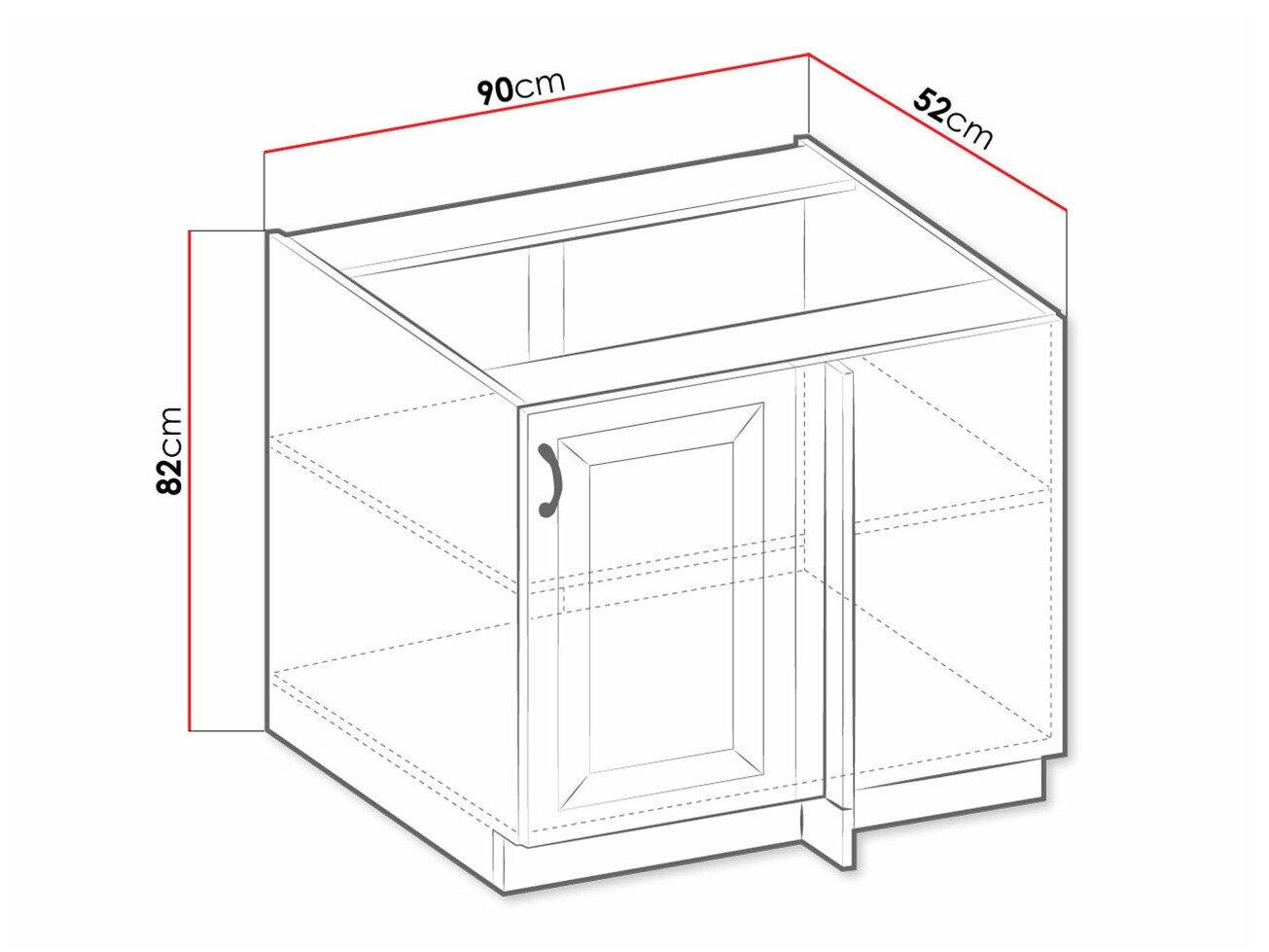Modulskab med låger Retro Grey 100