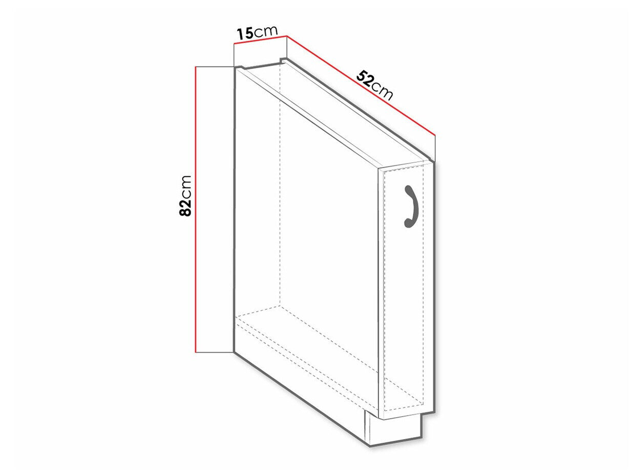 Modulskab med udtrækskurv Retro Grey 101