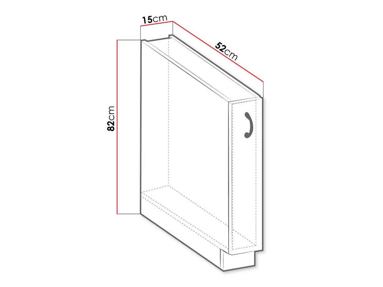 Modulskab med udtrækskurv Retro White 101