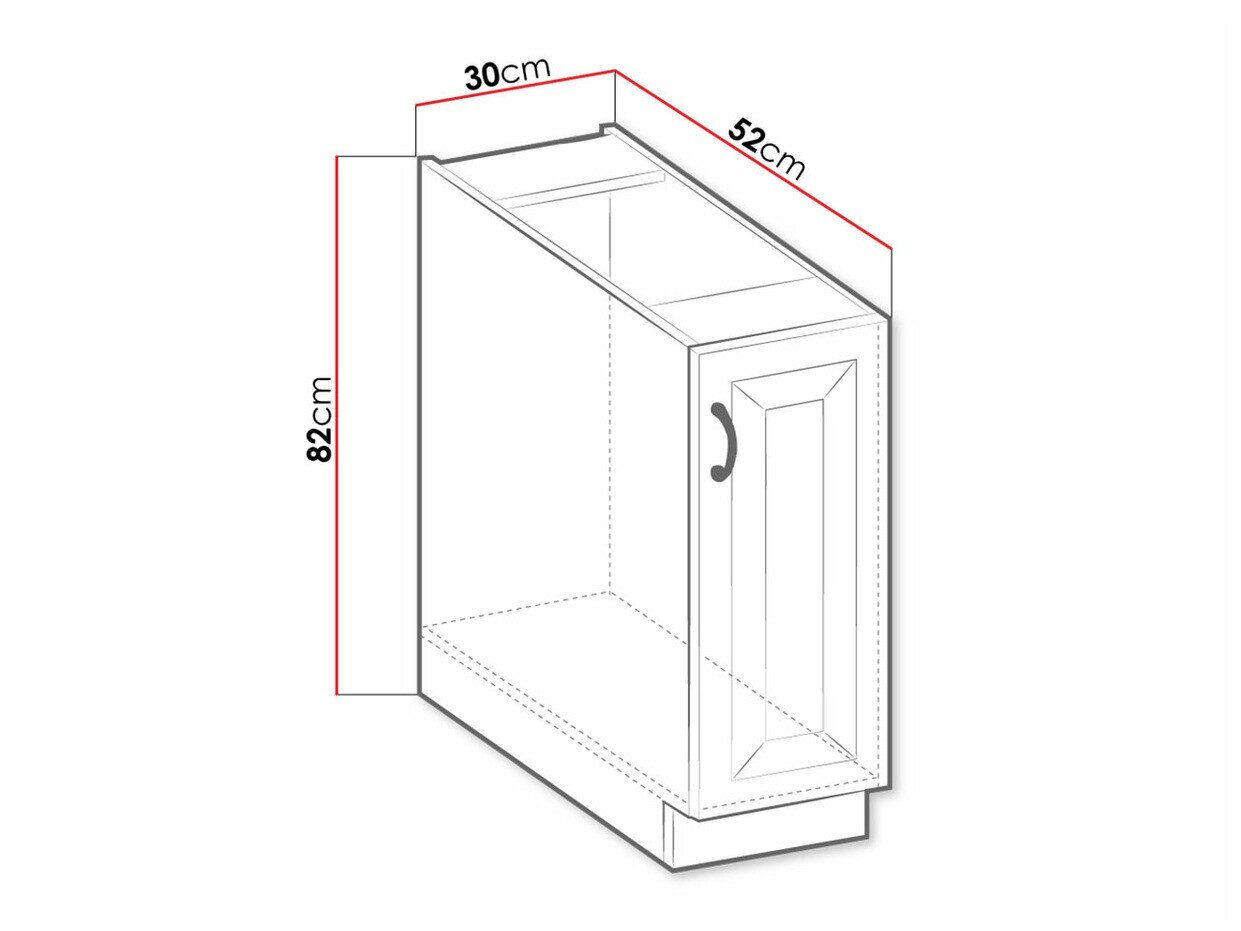 Modulskab med udtrækskurv Retro White 102