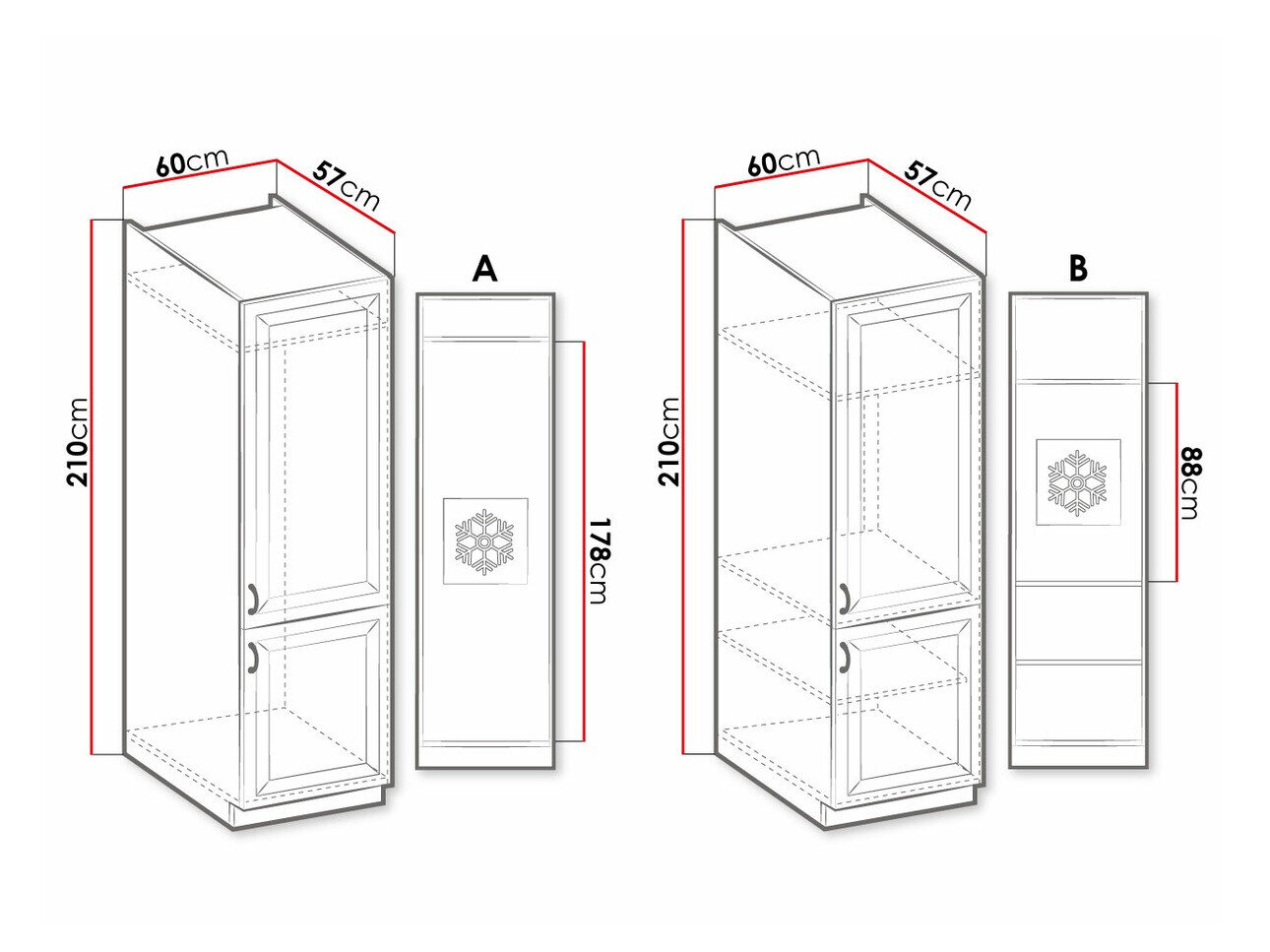 Modulskab med låger Retro Grey 118