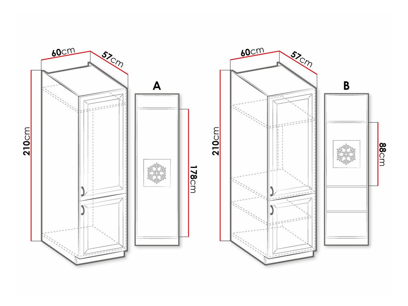 Modulskab med låger Retro White 118
