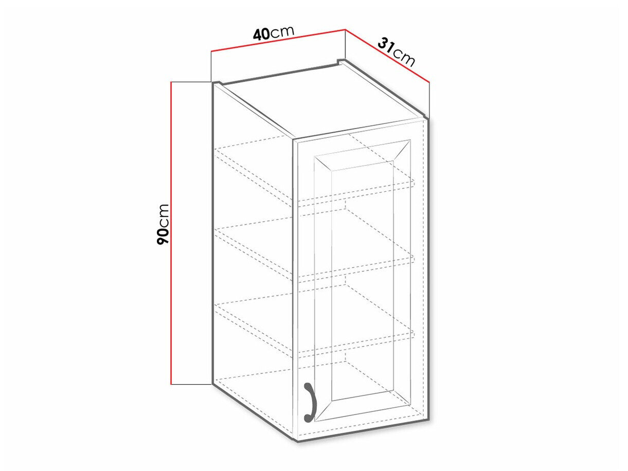 Modulvægskab Retro Grey 127