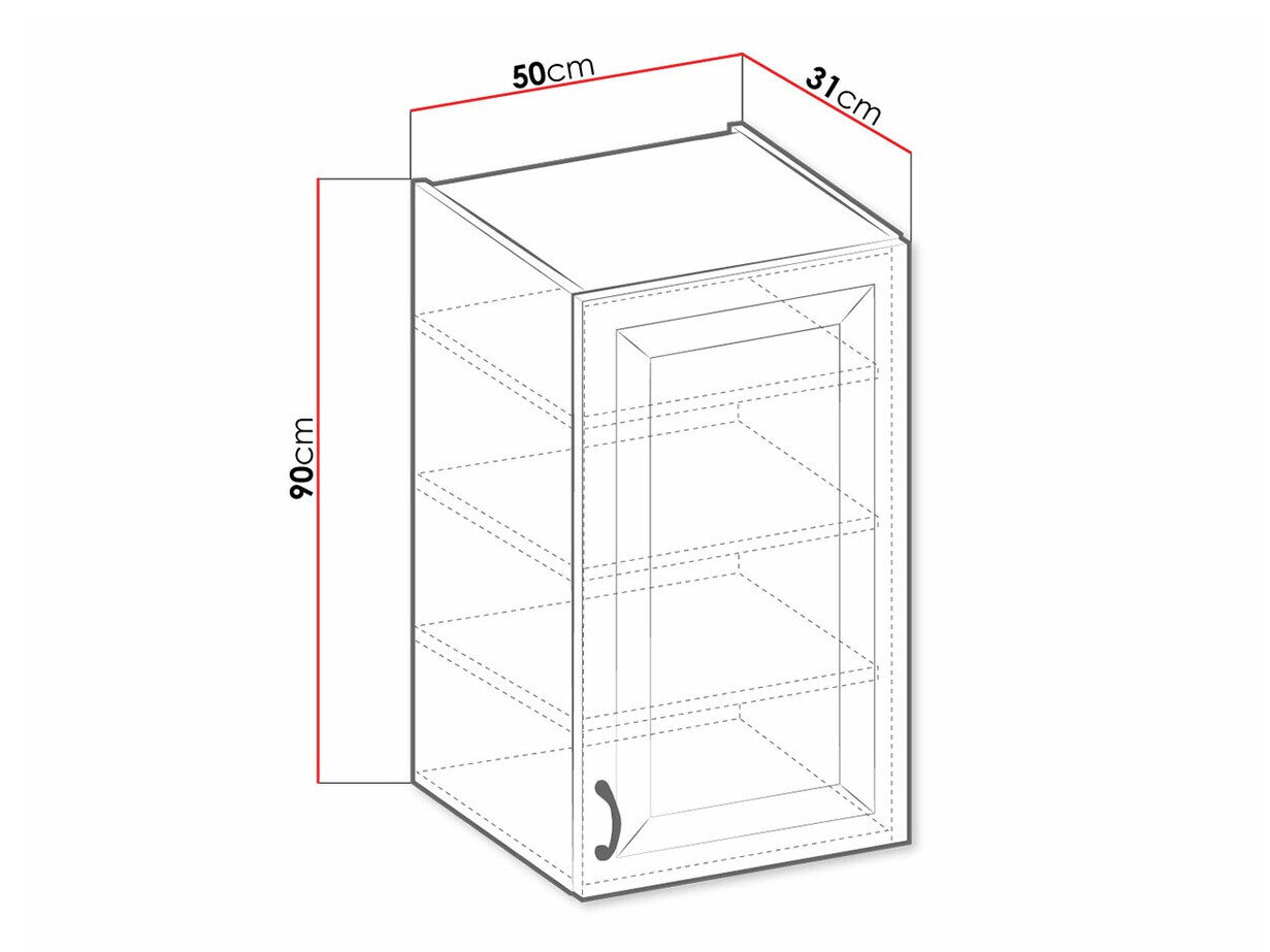 Modulvægskab Retro Grey 133