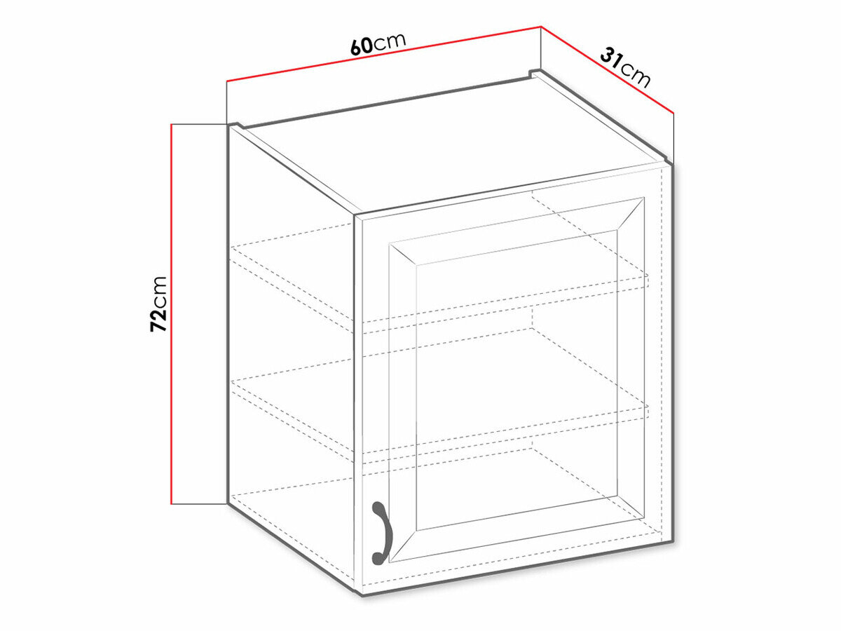Modulvægskab Retro Grey 135