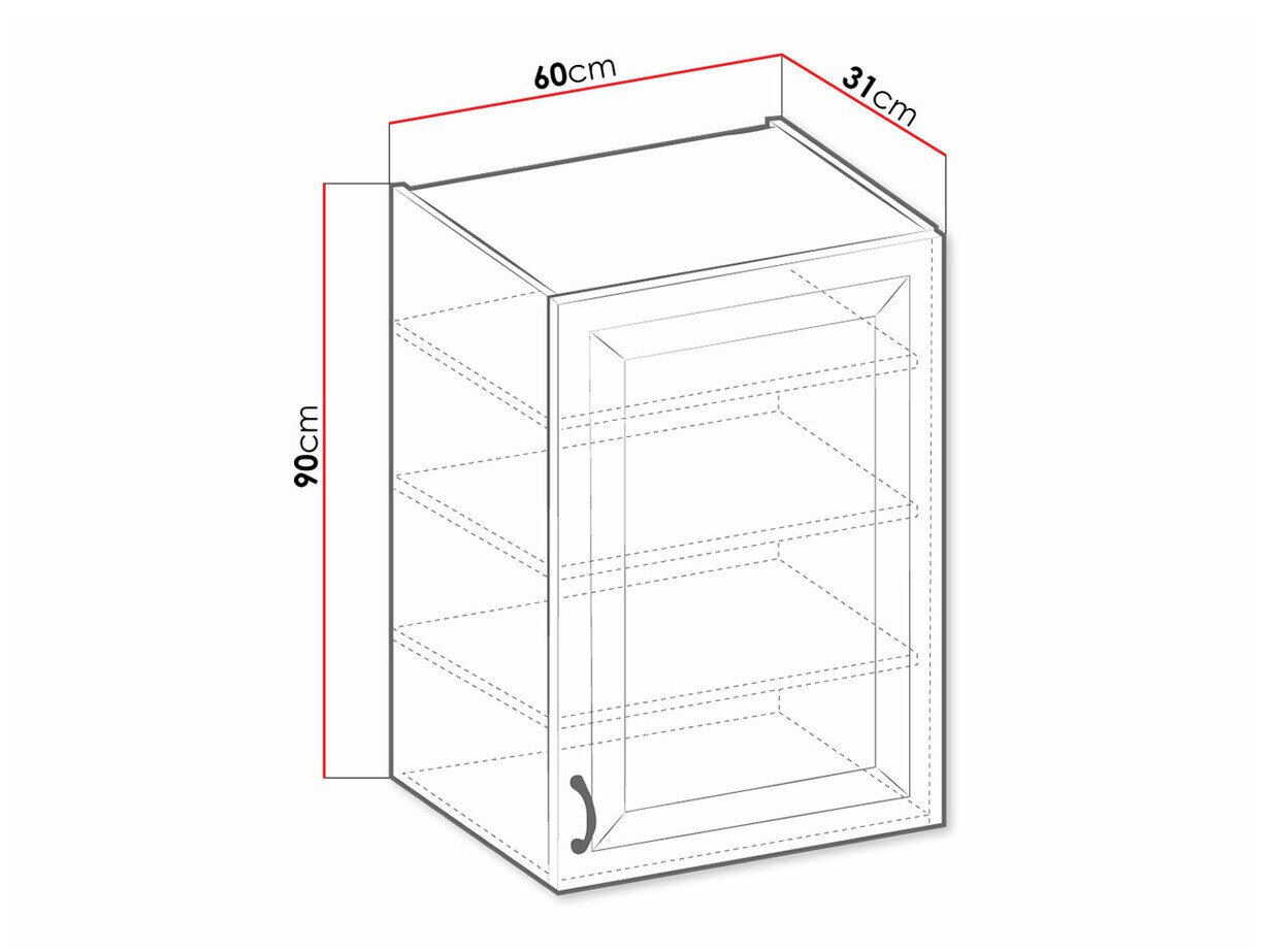 Modulvægskab Retro Grey 136