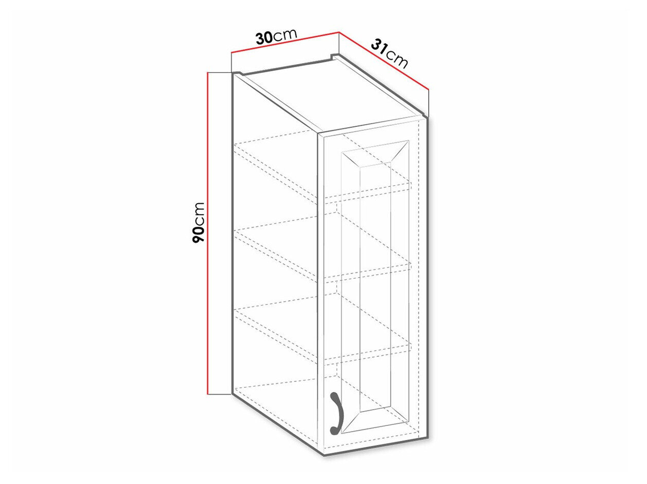 Modulvægskab Retro White 124