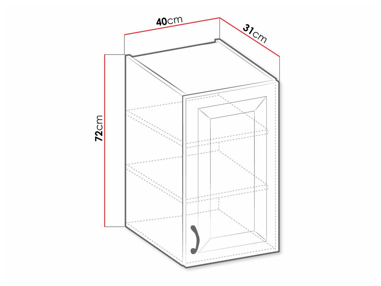 Modulvægskab Retro White 126