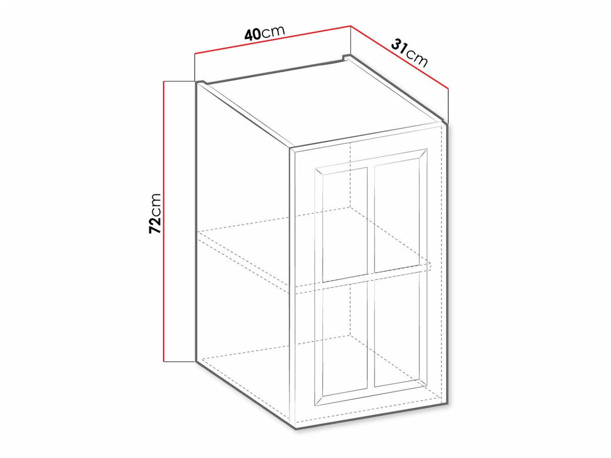 Modulvægskab Retro White 128
