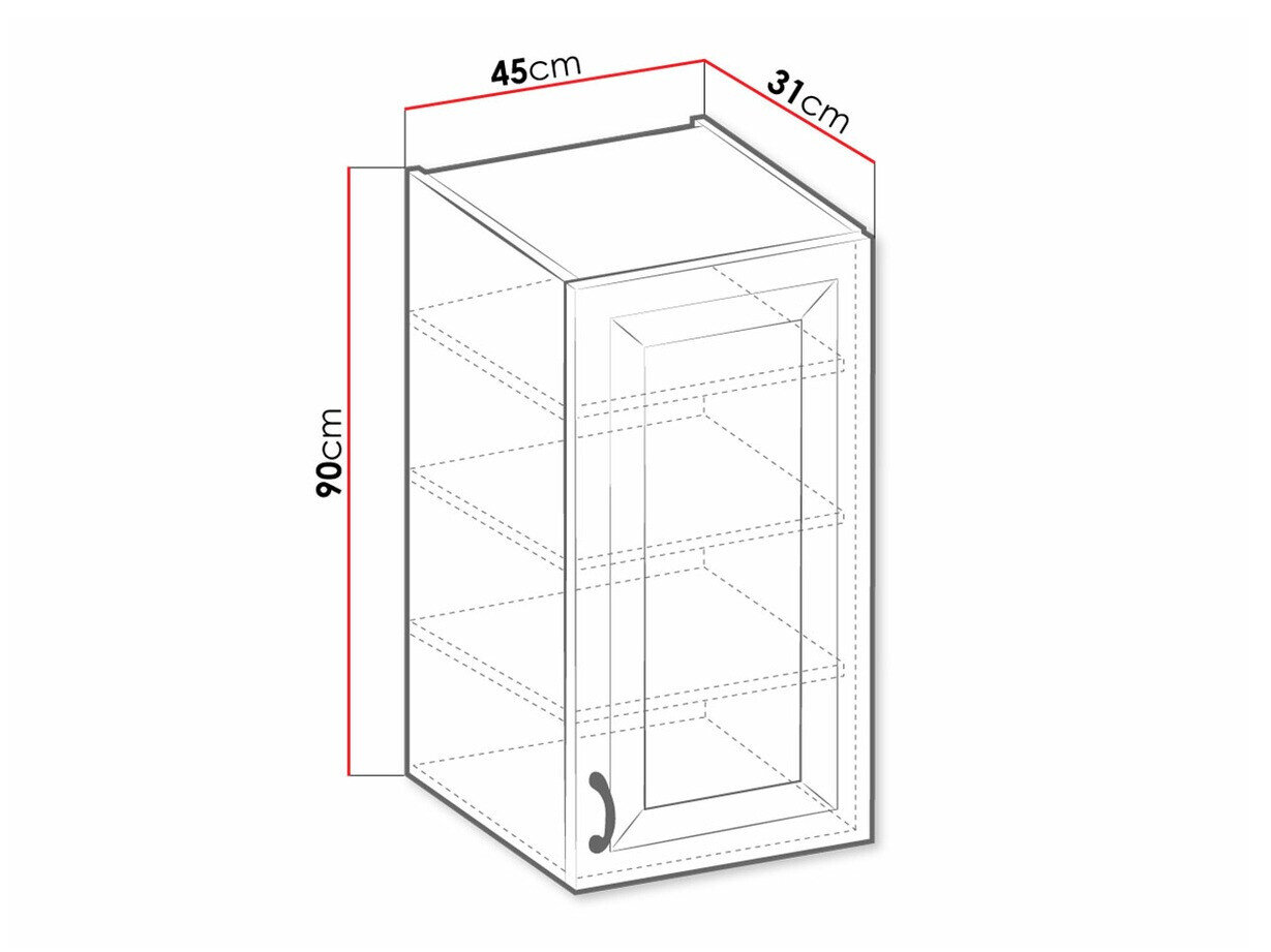 Modulvægskab Retro White 131
