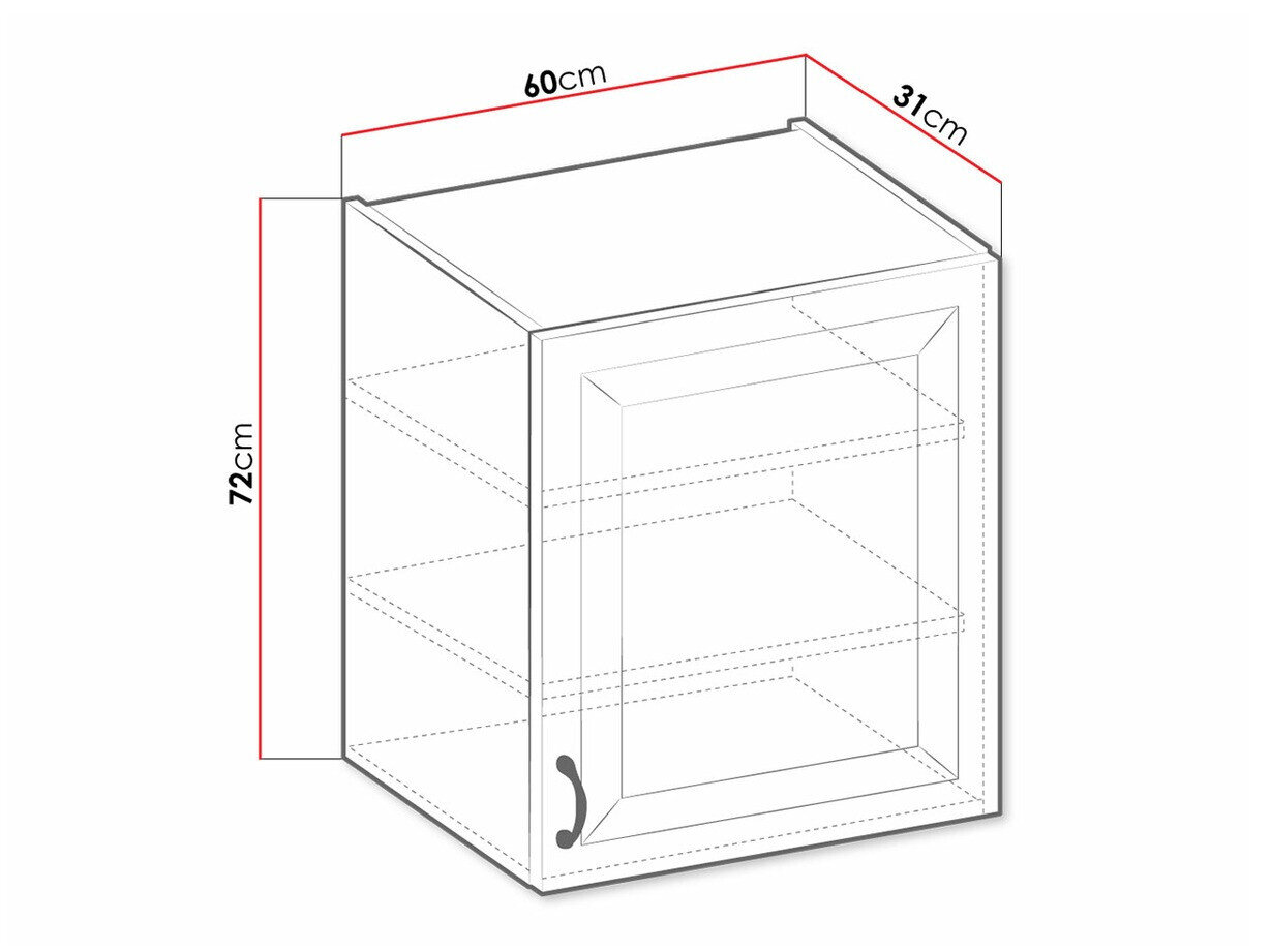 Modulvægskab Retro White 135