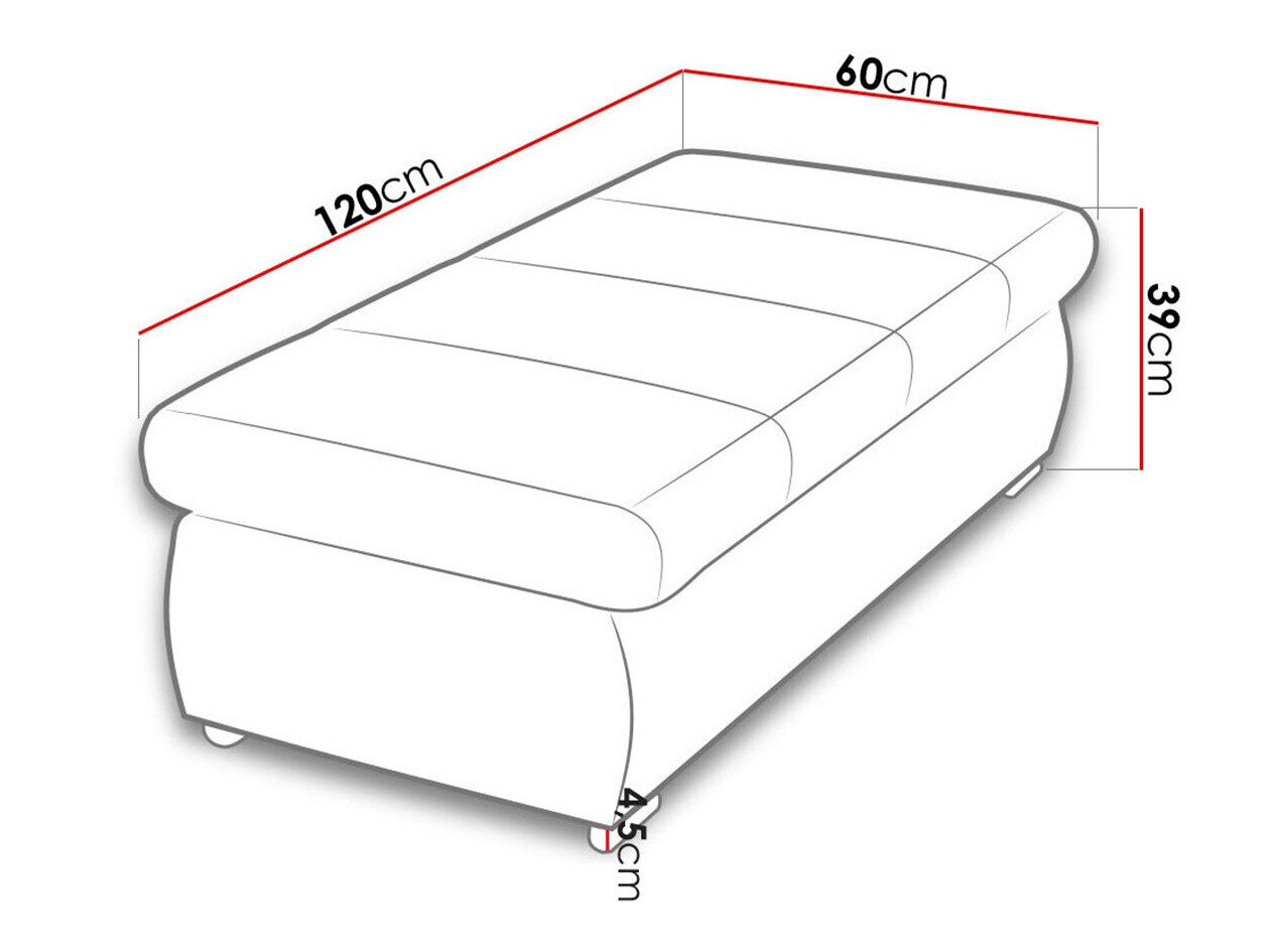 Polstret bænk Comfivo 123 (Magic Velvet 2201 + Matana 17)