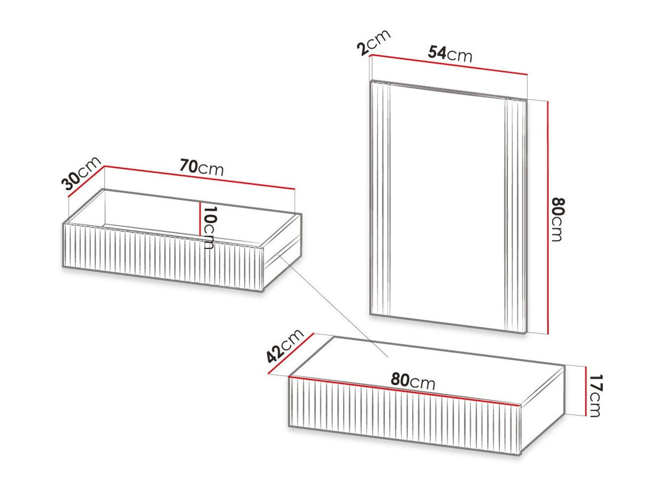 Sminkebord Levmari 111 (Sort)