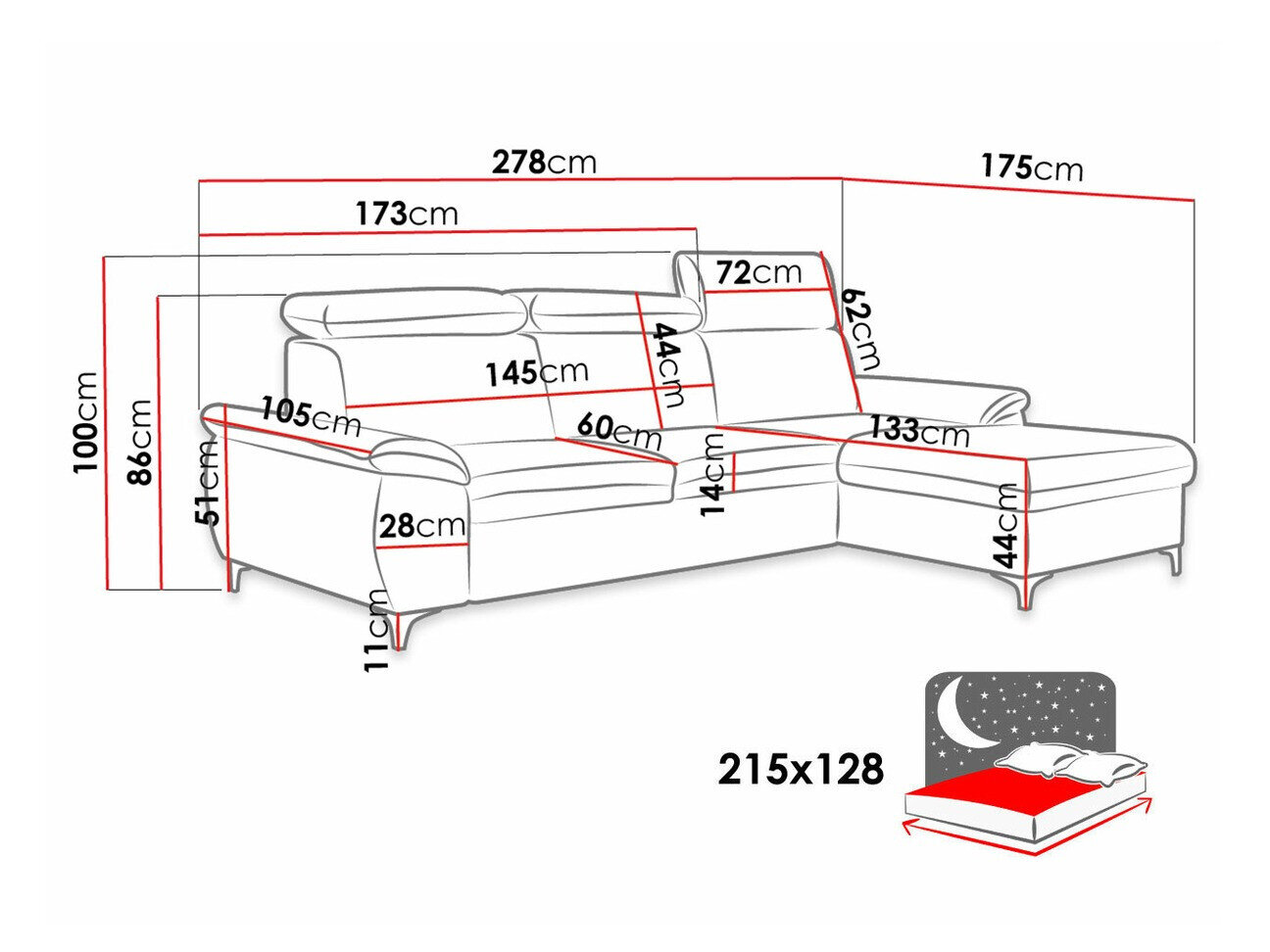 Hjørnesofa Temple 117