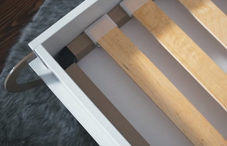 Vægseng Concept Pro Lenart IV (Hvid + Glansfuld hvid)
