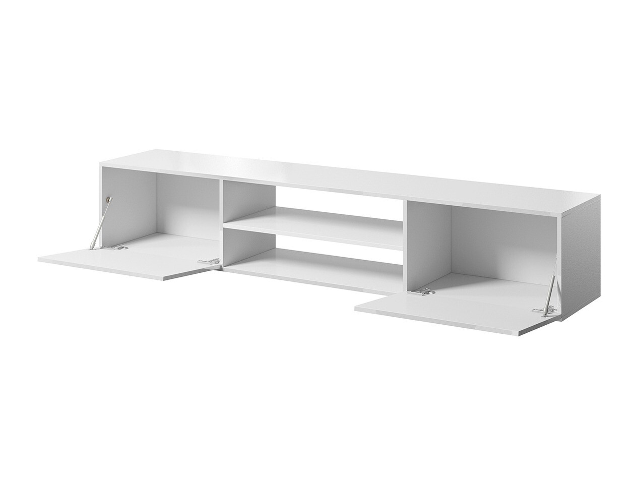 TV-bord Imago II (Hvid + Glansfuld hvid)