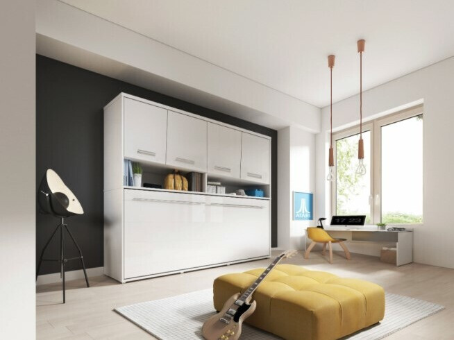 Skænk Concept Pro Lenart II (Hvid + Glansfuld hvid)