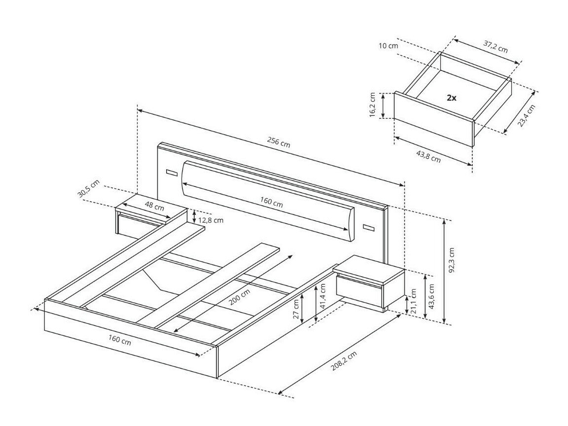 Seng Evarenoi 103 Med sengeborde