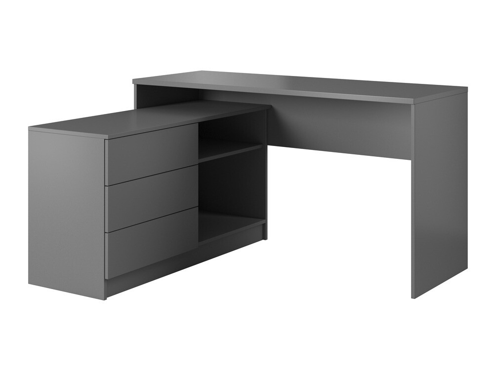 Hjørneskrivebord Kingston 130 (Grafit)