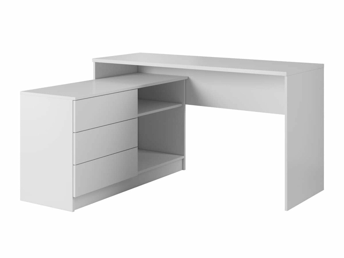 Hjørneskrivebord Kingston 130 (Hvid)