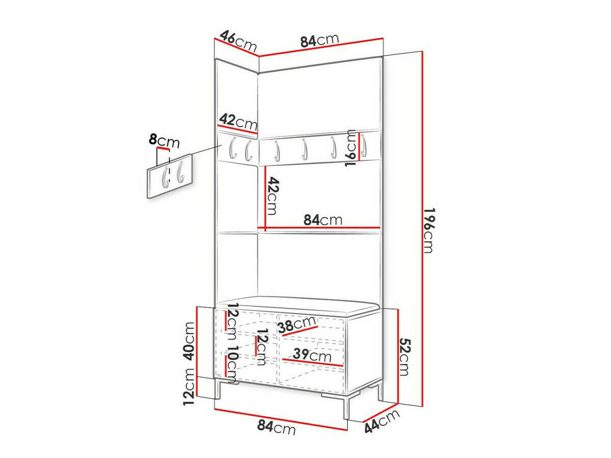 Entrésæt Tivsoa 103 (Sort)