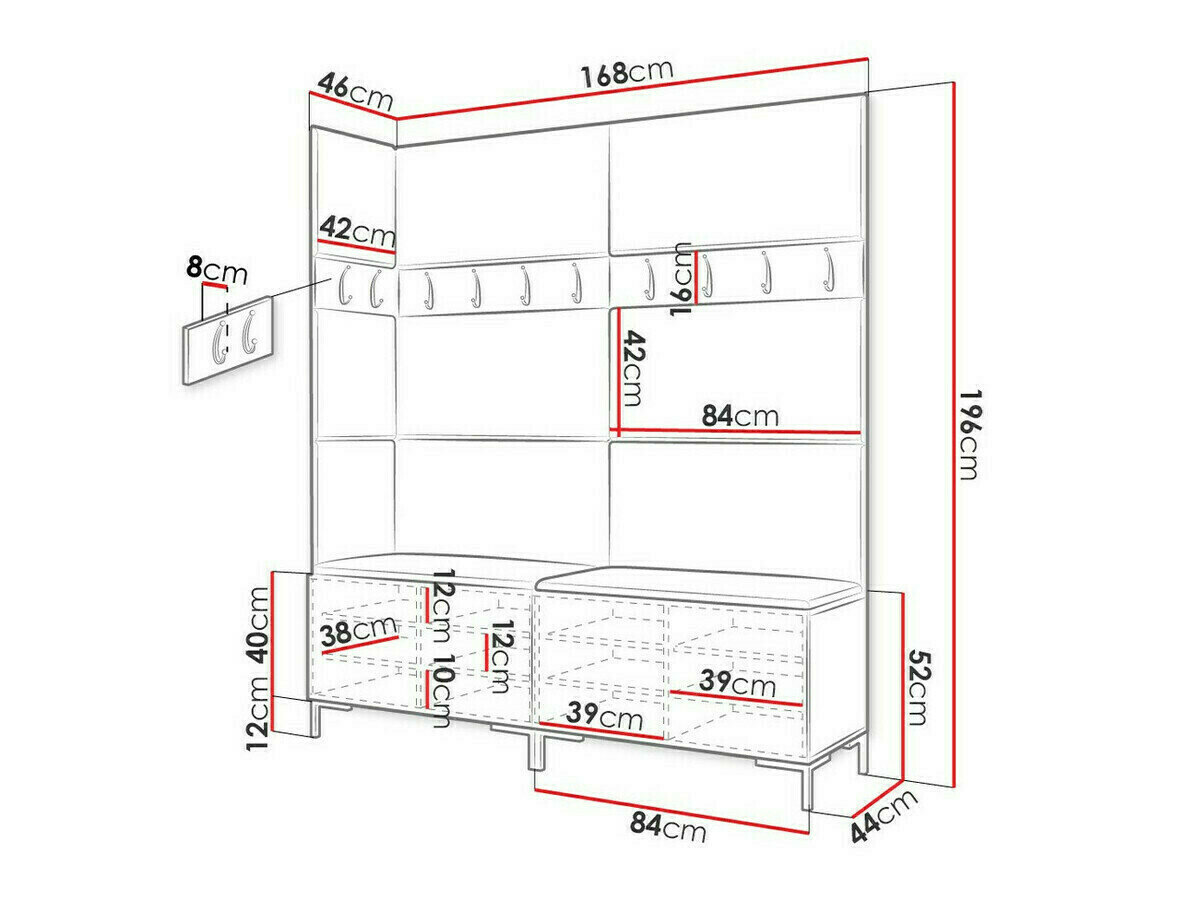 Entrésæt Tivsoa 104 (Craft egetræ)