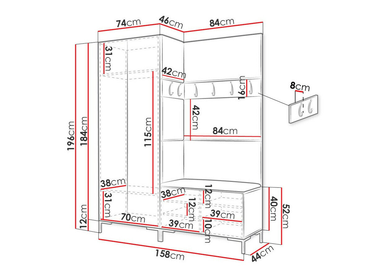 Entrésæt Tivsoa 107 (Hvid)