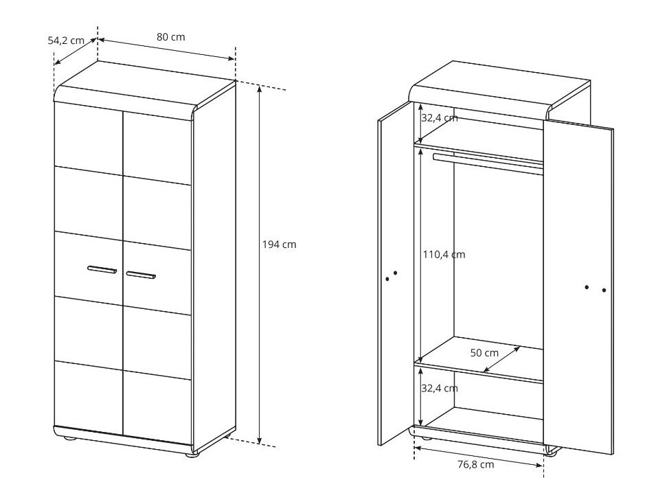 Garderobeskab Evarleve 108