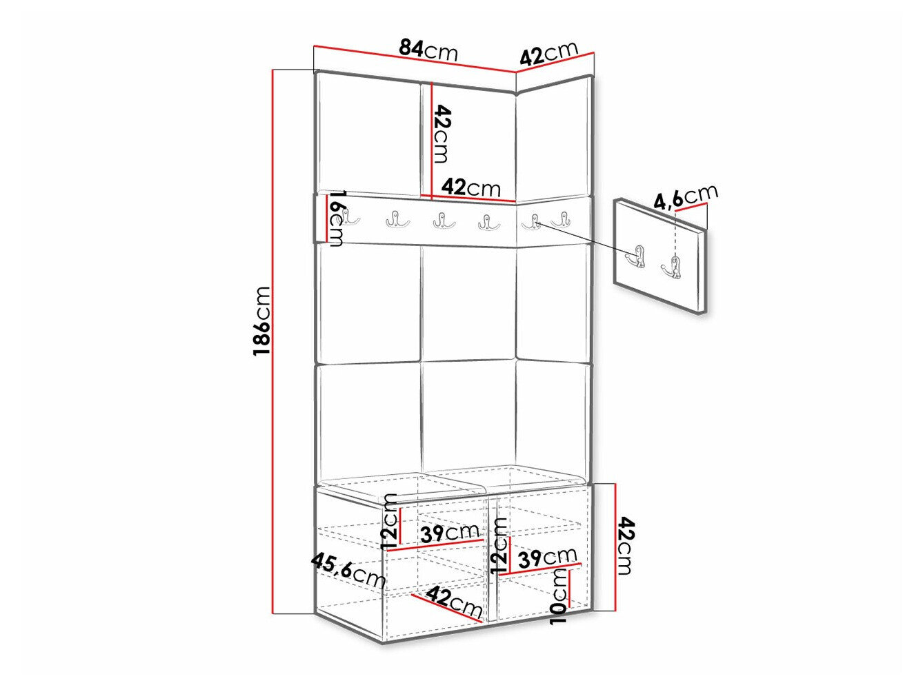 Entrésæt Hartford 264 (Artisan eg)