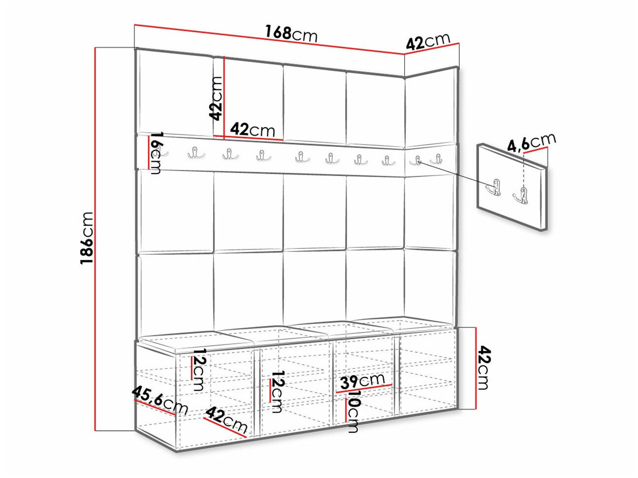 Entrésæt Hartford 265 (Artisan eg)