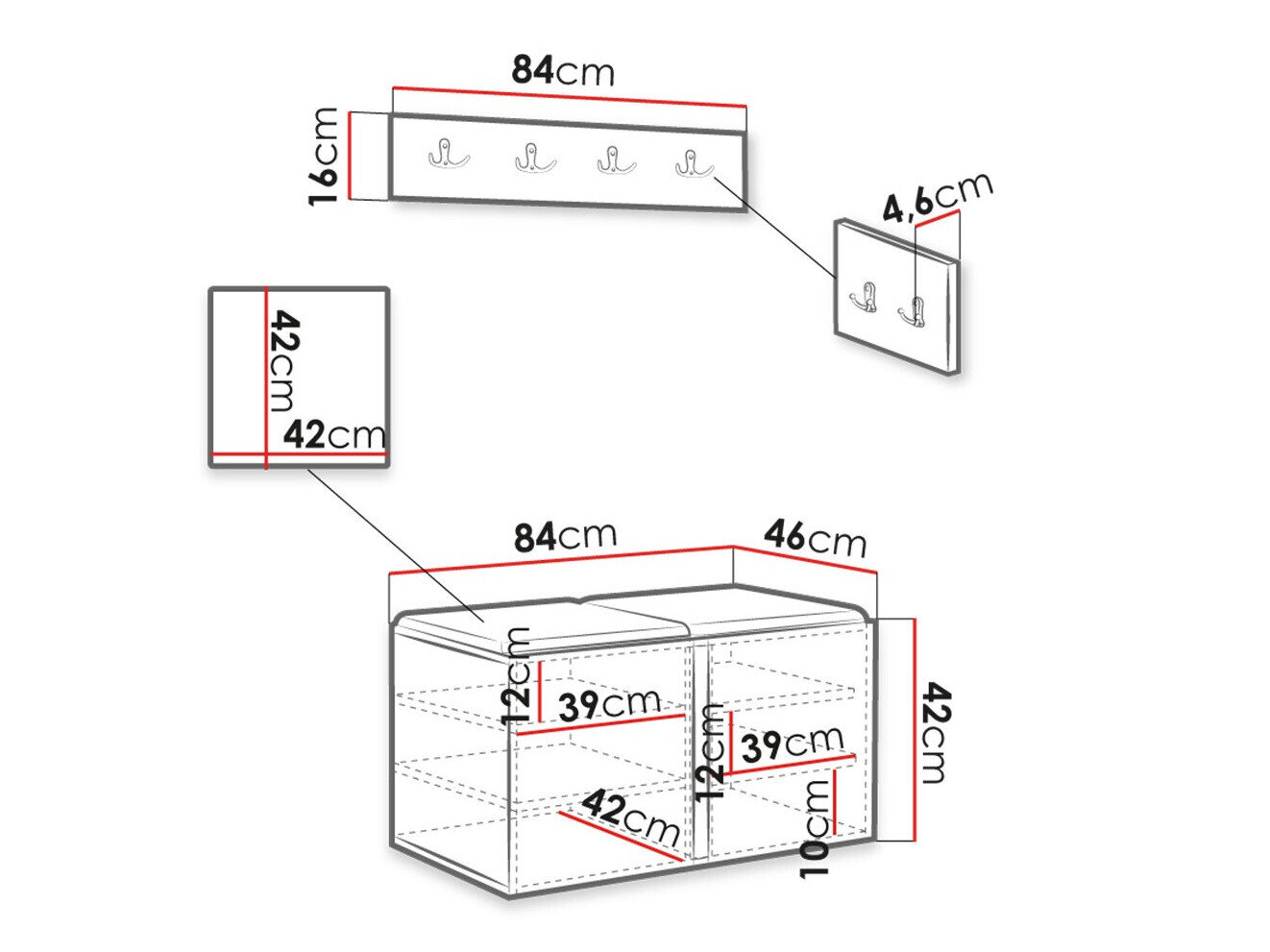 Entrésæt Hartford 275 (Artisan eg)