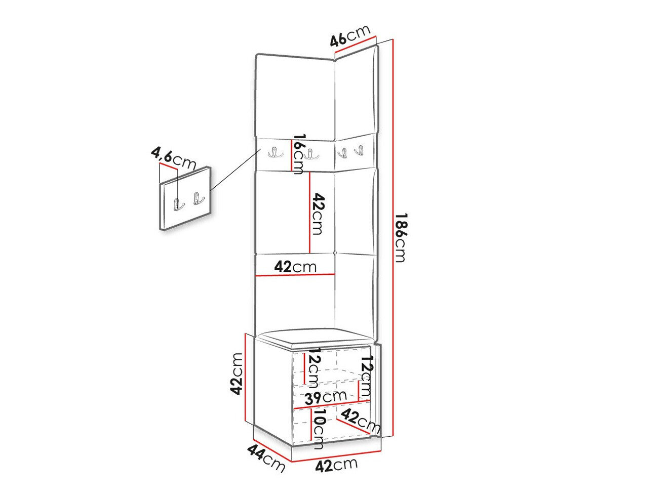 Entrésæt Hartford 347 (Hvid)