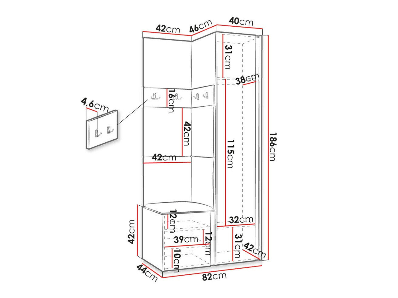 Entrésæt Hartford 348 (Hvid)