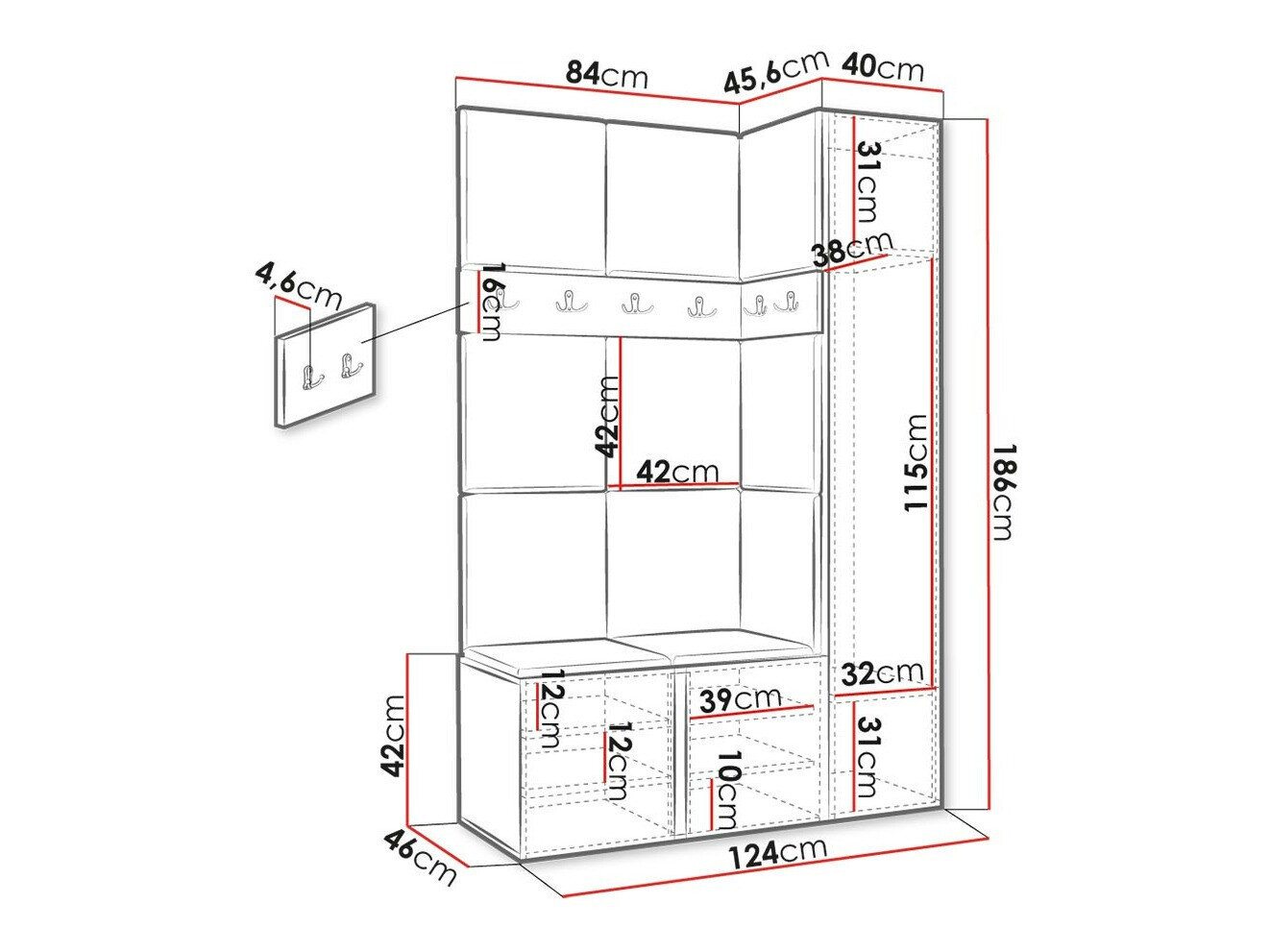 Entrésæt Hartford 277 (Artisan eg)