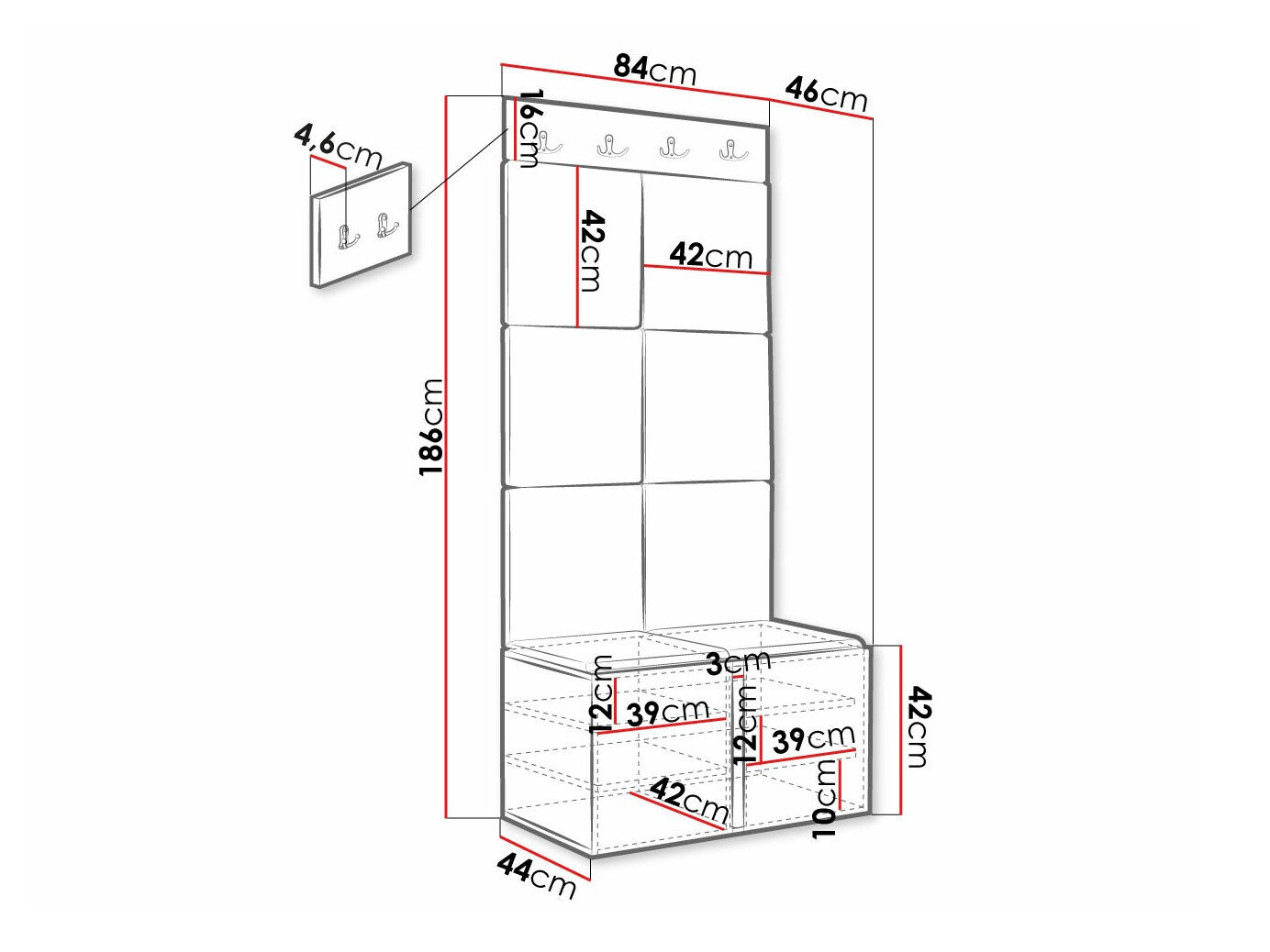 Entrésæt Hartford 383 (Hvid)
