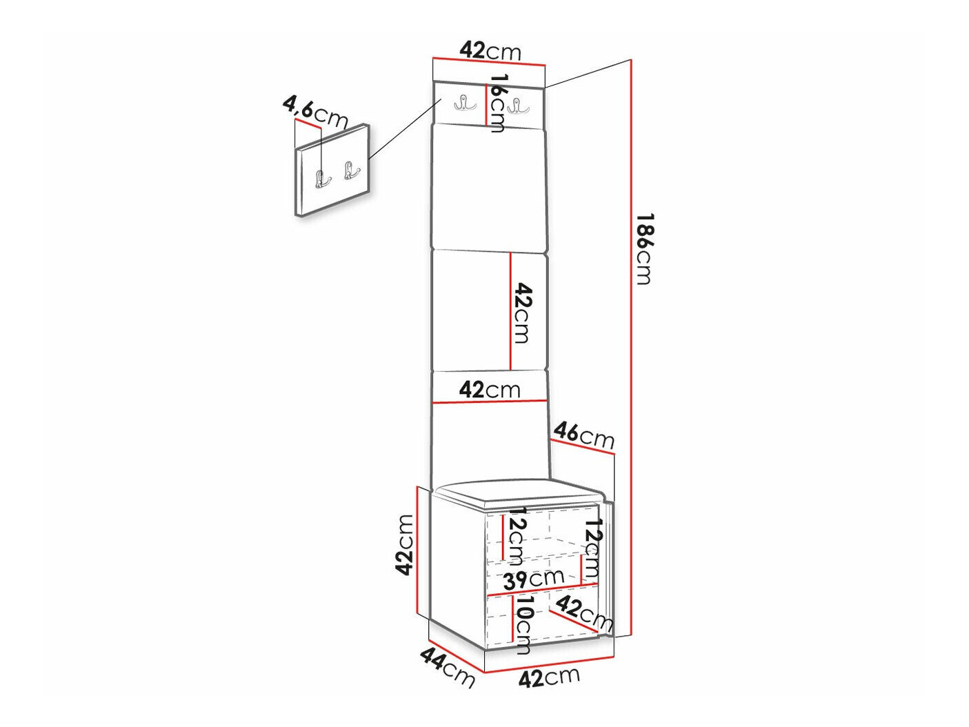 Entrésæt Hartford 386 (Hvid)
