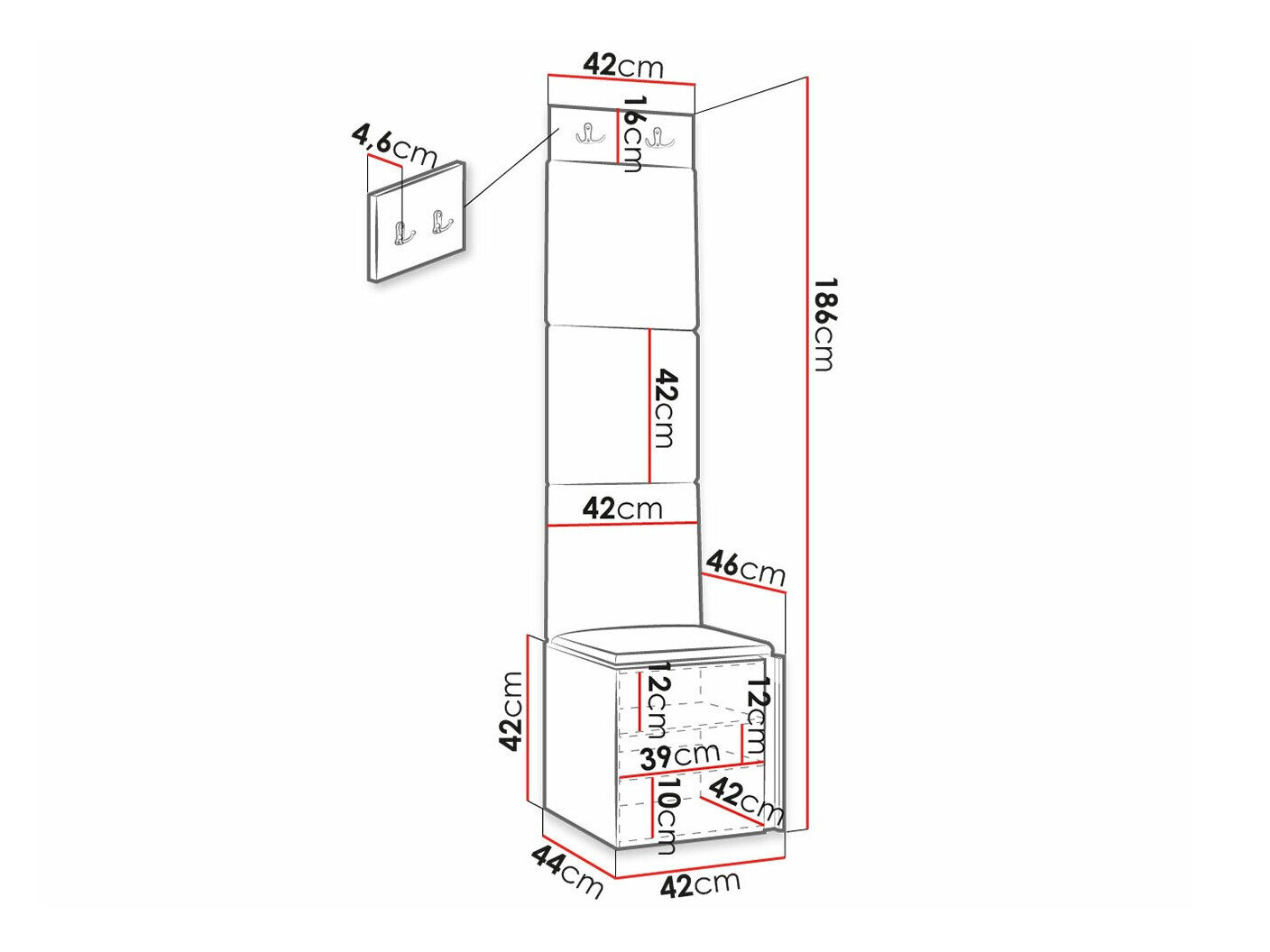 Entrésæt Hartford 386 (Sort)