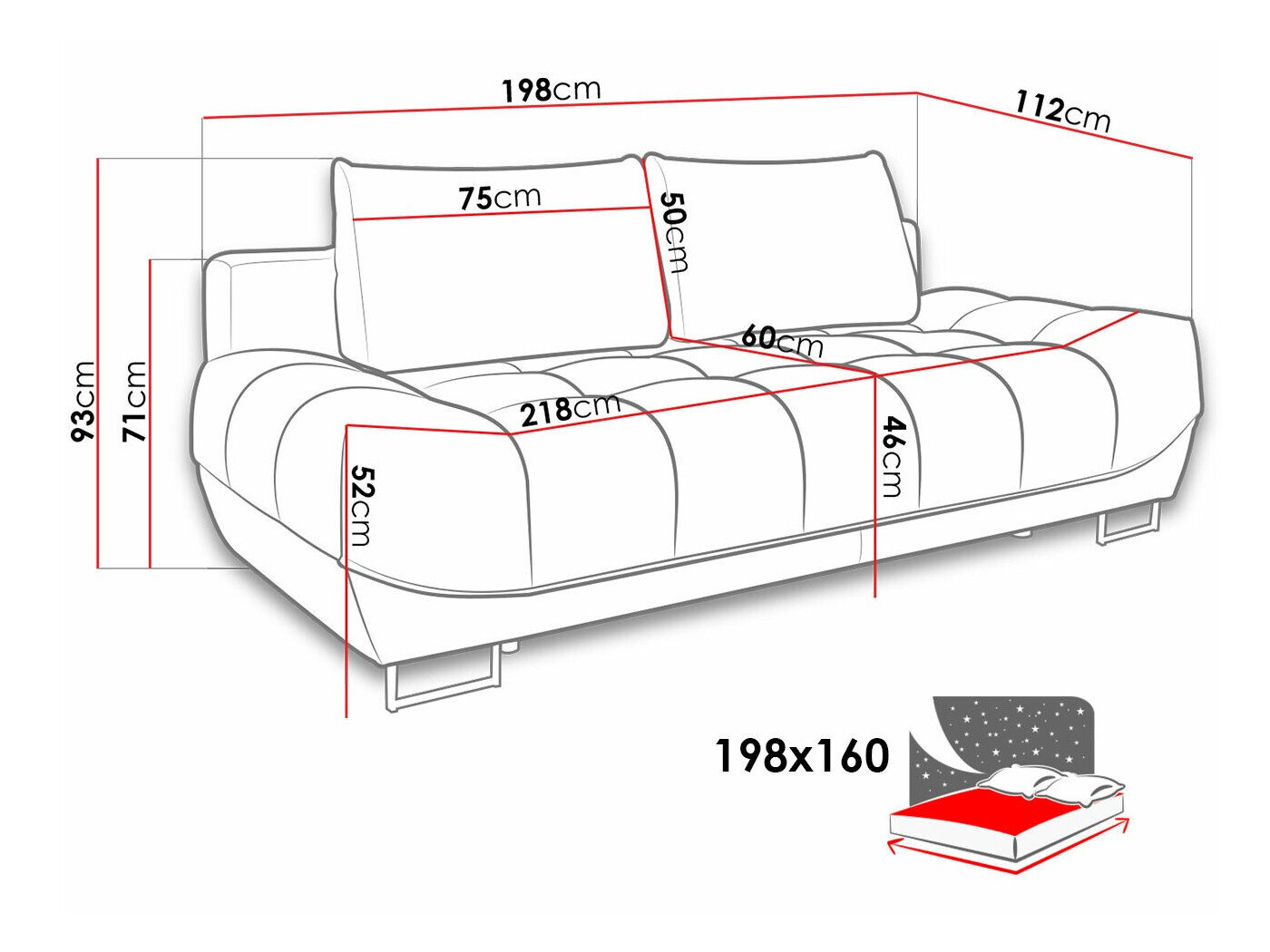 Sovesofa Lincoln 181 (Zetta 302)