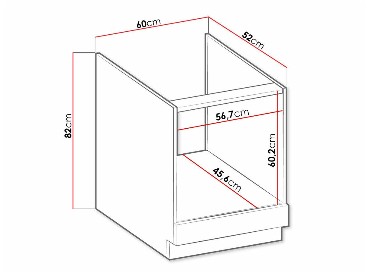 Modulskab til indbyggede apparater Retro Grey 109