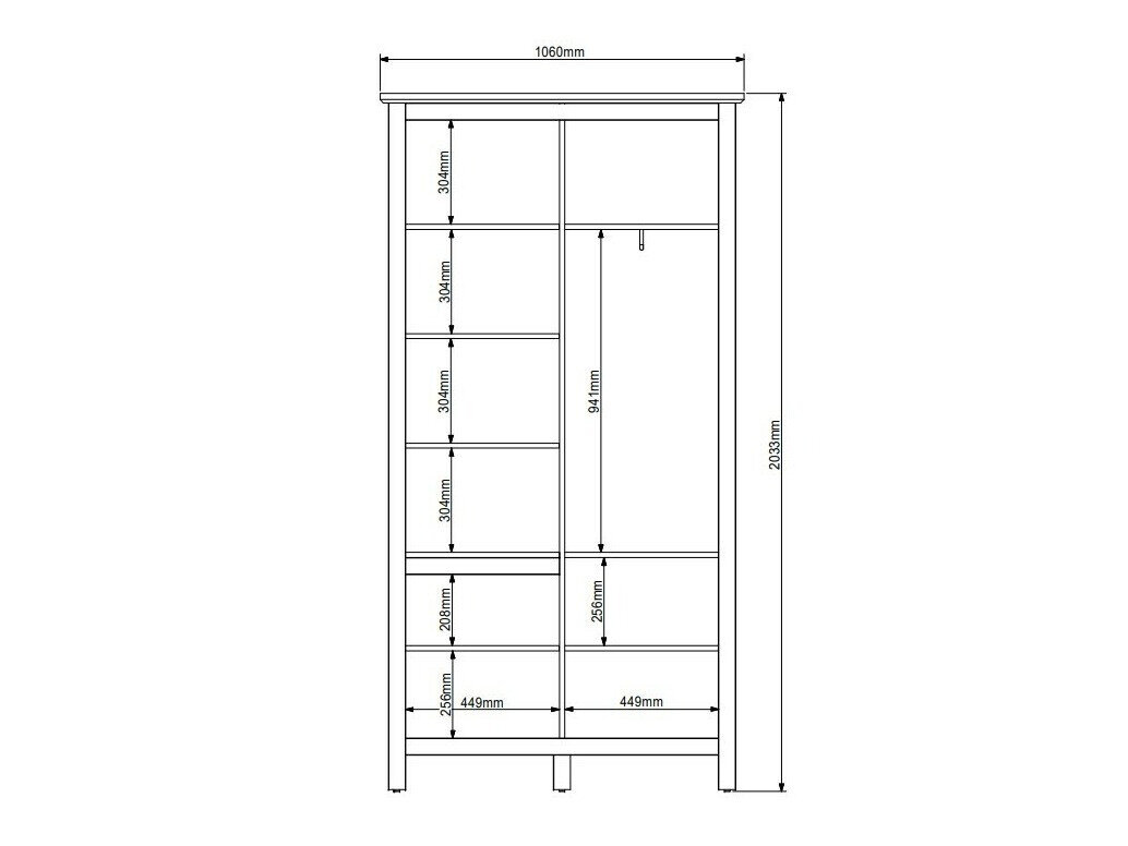 Garderobeskab Sordoro 128 (Grafit + Artisan eg)