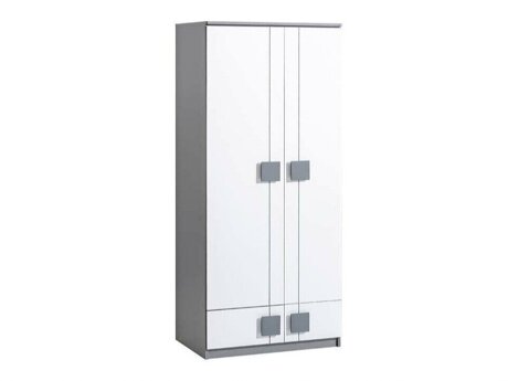 Garderobeskab Elmenou 100 (Hvid + Antracit)